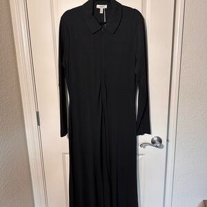 NWT COS Black Maxi Long Sleeve Dress